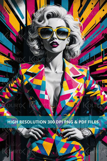 Digital File - Printable Wall Art - Pop Art Diva