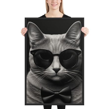 Cool Cat - Framed Poster - 36x24 (in)