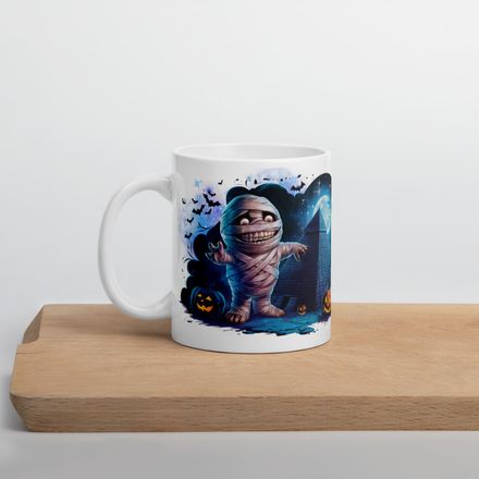 All Wrapped Up in Halloween - 11 oz White Mug + eBook