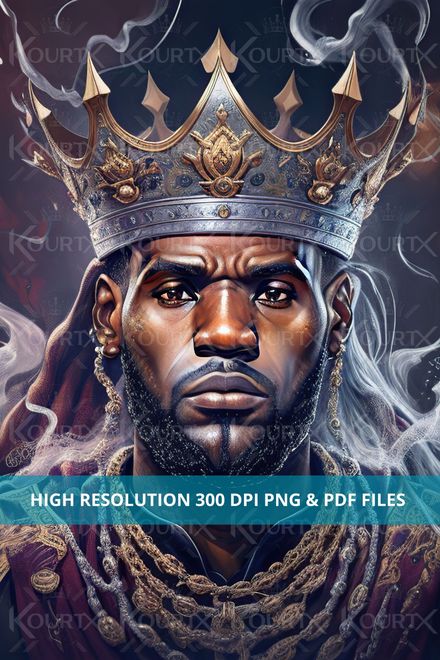 Digital File - Printable Wall Art - Lebron &#x27;The King&#x27; James