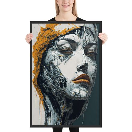 Wax Face Woman - Framed Poster - 36x24 (in)