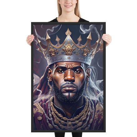 Lebron The King James - Framed Poster - 36x24 (in)