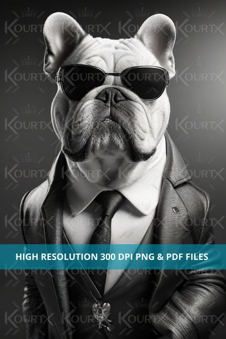 Digital File - Printable Wall Art - Cool Dog