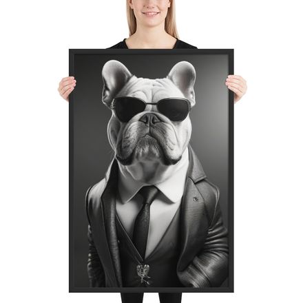 Cool Dog - Framed Poster - 36x24 (in)