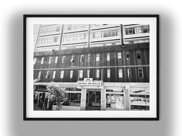 Central on Willis Accommodation Building Facade Black and White Photo Digital Download