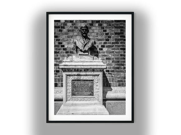 Carlo Catani Memorial Bust, St Kilda Black and White Photo Digital Download