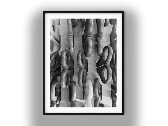Classroom Scissors Stored in Wooden Block Rack Black And White Photo Digital Download