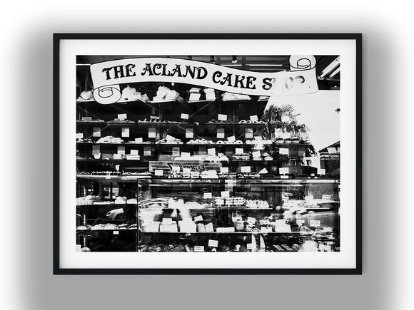 The Acland Cake Shop Window Display Black and White Photo Digital Download