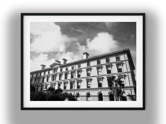 Historic Law School Building in Wellington Black And White Photo Digital Download
