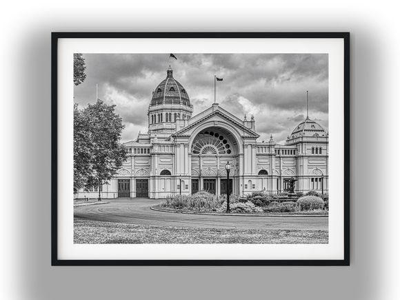 Royal Exhibition Building Exterior in Melbourne Black And White Photo Digital Download