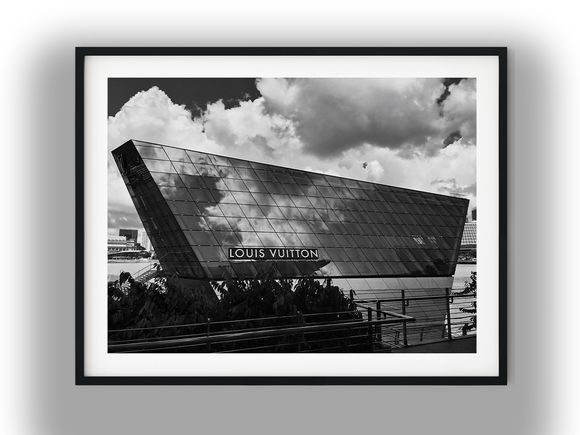 Luxury Brand Modern Architecture at Marina Bay Sands Black and White Photo Digital Download