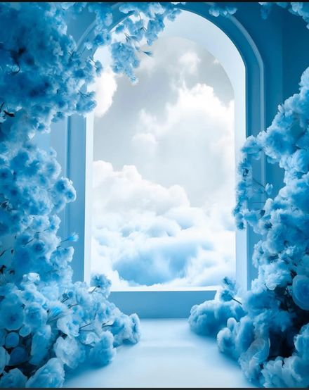 Ethereal Maternity Blue Background
