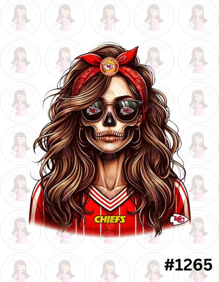 Digital Design Football Skeleton Woman #1265