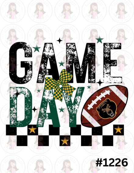 Digital Design Game Day Football Baylor Bears #1226