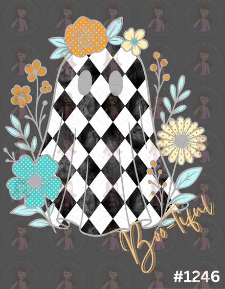 Digital Design Patchwork Ghost BOO-tiful #1246