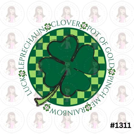 Digital Design Checkered Clover #1311