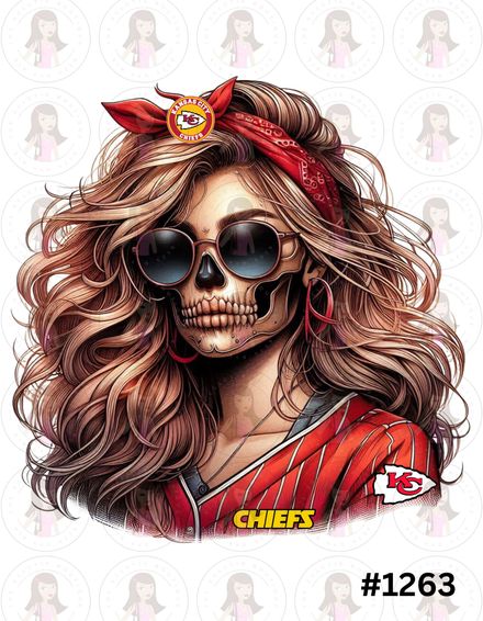 Digital Design Football Skeleton Woman #1263