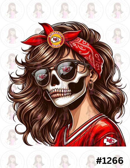 Digital Design Football Skeleton Woman #1266