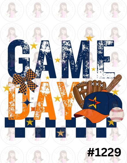 Digital Design Game Day Baseball Astros #1229