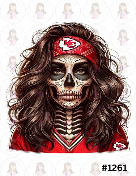 Digital Design Football Skeleton Woman #1261