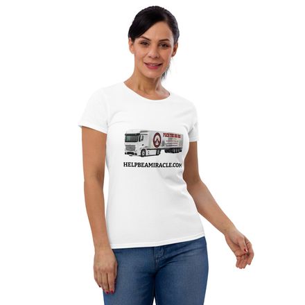 Pack the Big Rig Women&#x27;s Fashion Fitted Tee (White + Grey)