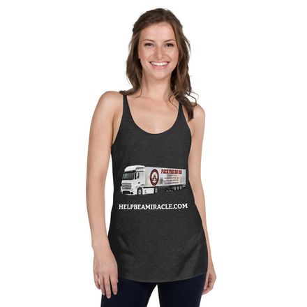 Pack the Big Rig Women&#x27;s Racerback Tank Top (Grey + Black)
