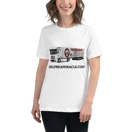 Pack the Big Rig Women&#x27;s Relaxed Tee (White &amp; Grey)