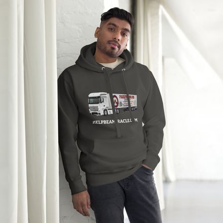 Pack the Big Rig Unisex Premium Hoodie (Charcoal + Black)