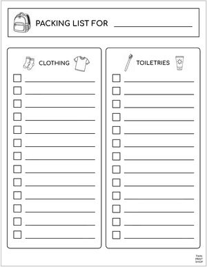 Packing List