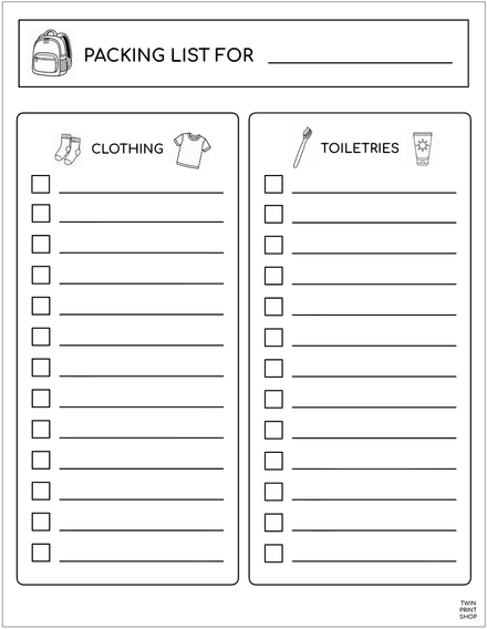 Packing List
