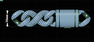 16mm Wide CUBAN and INFINITY Chain Necklace Full Lock Box -SOLID