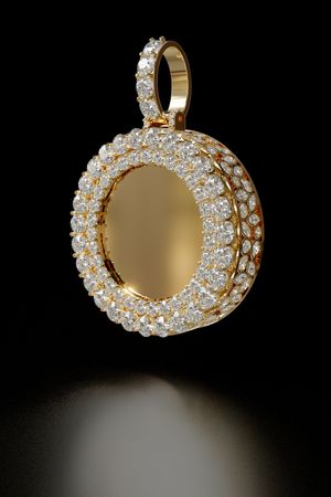 Solitaires Memory Pendant with Pears Marquise and Diamond Round 3D print model