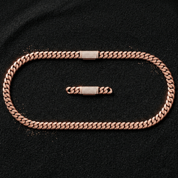 10mm Plain cuban chain with lock box full diamonds 3D print model