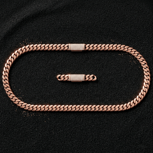 10mm Plain cuban chain with lock box full diamonds 3D print model
