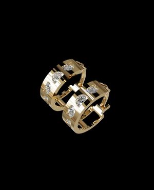 Hoop Earrings 3D Model – Luxury Minimalist Jewelry CAD File 007