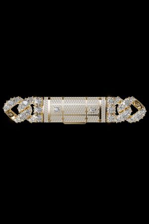 Big Diamonds 16mm Iced Out Cuban Bracelet 3D Model | Diamond Gold Jewelry Design