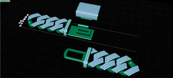 20mm Wide Link Chain - FULL LOCK BOX CUBAN - SOLID