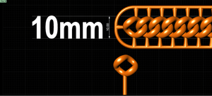 10mm Wide - Solid Cuban Chain 3D print model