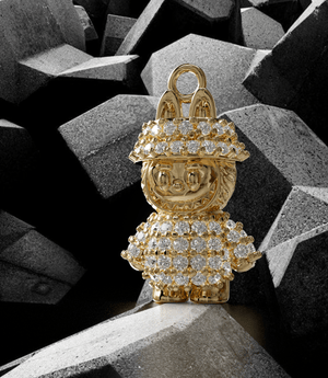 Gold &amp; Diamond LABUBU Pendant-Necklace - SAL Jewelry Pendant 006