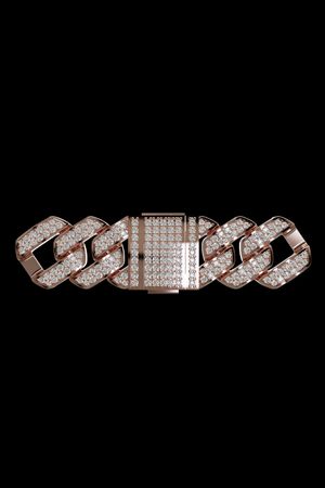 SAL Jewelry 16mm hollow cuban chain bracelet full lock box- 3D print model