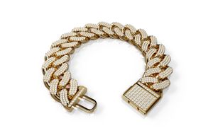 SAL Jewelry 20mm hollow cuban chain bracelet full lock box- 3D print model
