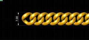 7mm Wide - Solid Cuban Chain 3D print model