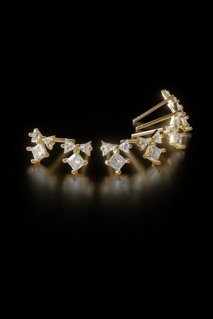 SAL Jewelry 001 - Bow shaped stud earrings - 3D print model