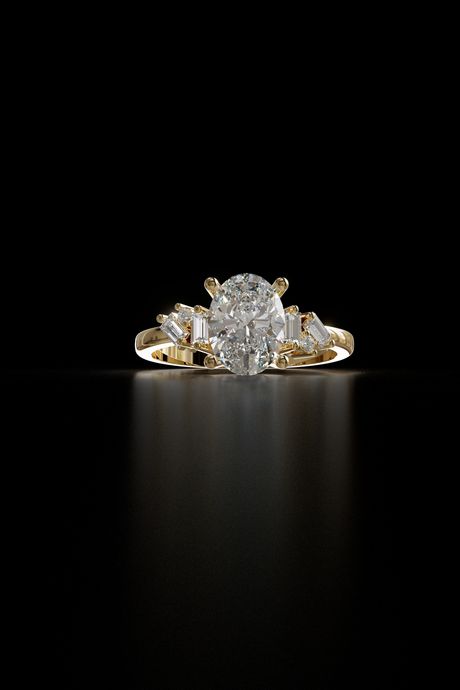 Luxury Engagement Ring STL – Diamond Ring 3D Model Jewelry CAD Design for 3D Printing 001