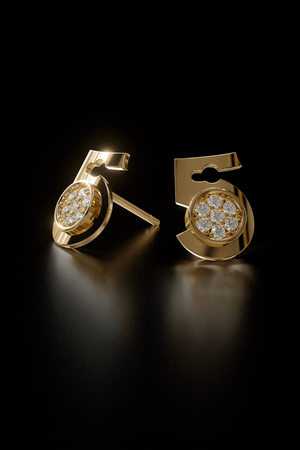 SAL Jewelry 002 - A bold “5” Stud Earring - 3D print model