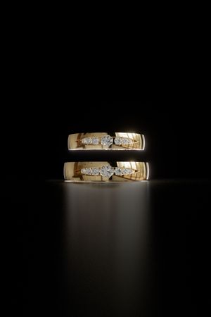 Couple Rings 3D Model 010 for Jewelry Casting  | STL File for 3D Printing