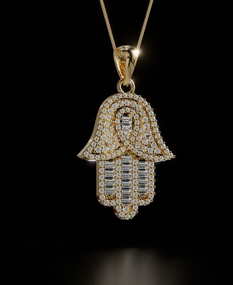 Shine Boldly with the Diamond Hamsa Pendant