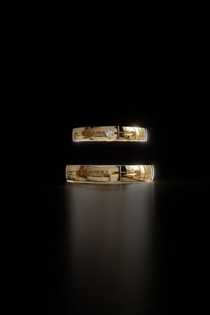 Couple Rings 3D Model 023 for Jewelry Casting  | STL File for 3D Printing