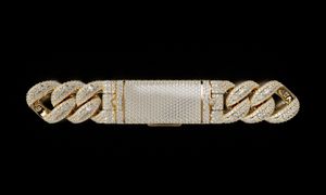 SAL Jewelry FULL LOCK BOX 18mm Wide SOLID CUBAN Link Chain - 9 Inch 3D print model