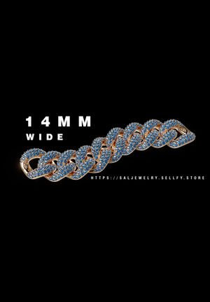 14MM Luxury Diamond Cuban Link STL File – Gold Chain 3D Jewelry Model for Printing &amp; Casting